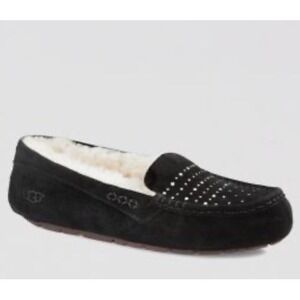 UGG Australia Womens Ansley Bling Sherpa Lined Slip On #1003321 Black Size 6
